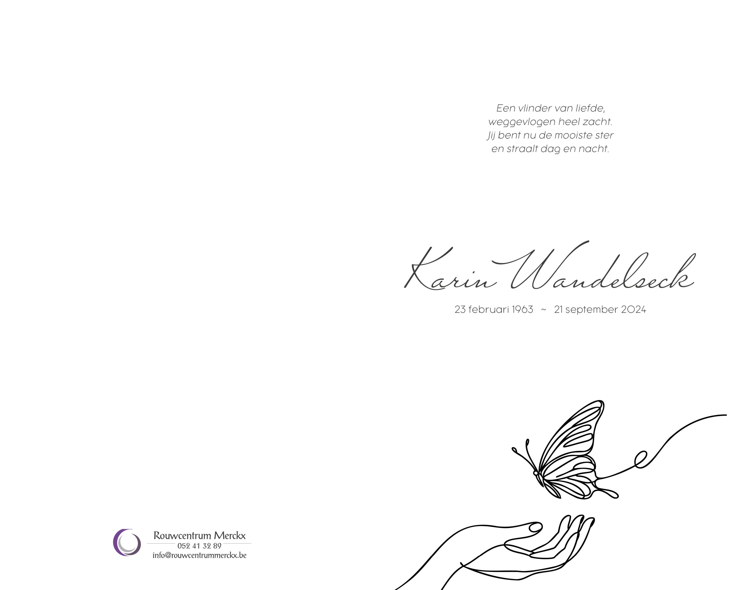 Wandelseck Karin rouwbrief